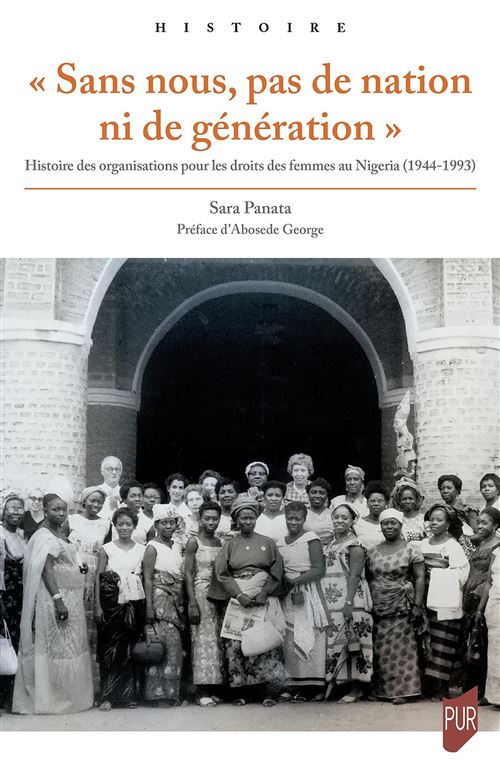 Couverture du livre "Sans nous, pas de nation ni de génération" de Sara Panata, publié aux Presses universitaires de Rennes